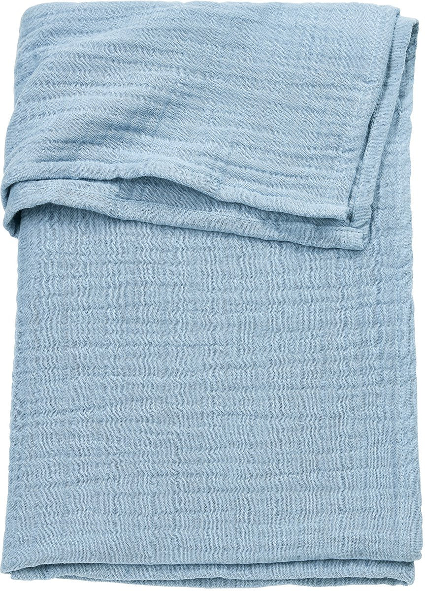 Drap de berceau Meyco baby uni - hydrophile prélavé - bleu jeans - 100x150cm - 0,3 tog