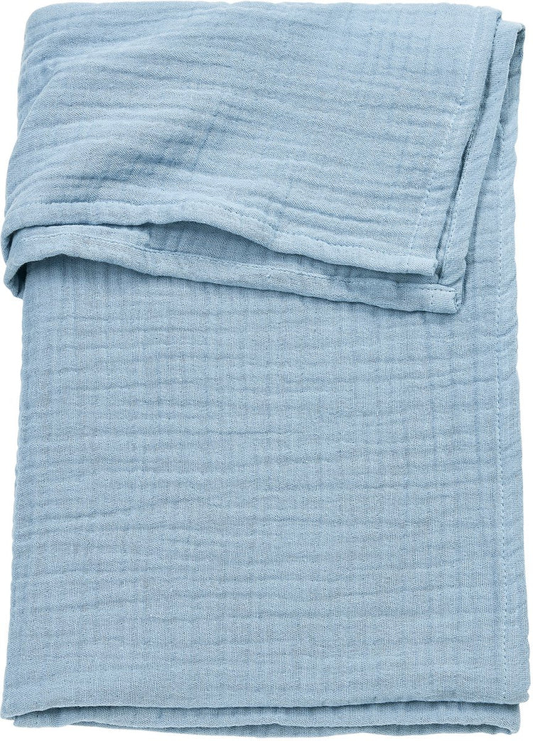 Drap de berceau Meyco baby uni - hydrophile prélavé - bleu jeans - 100x150cm - 0,3 tog
