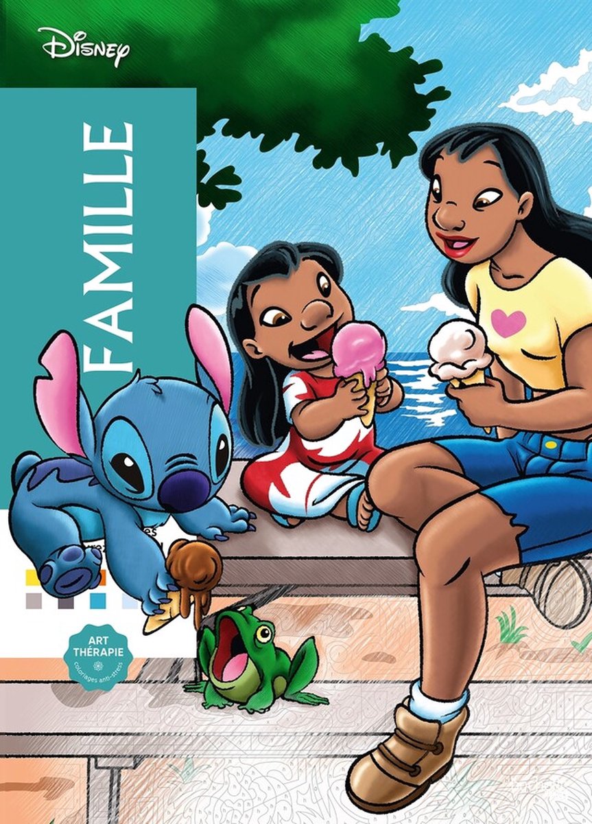 Hachette heros disney coloriages famille mystères - livre de coloriage par numéros