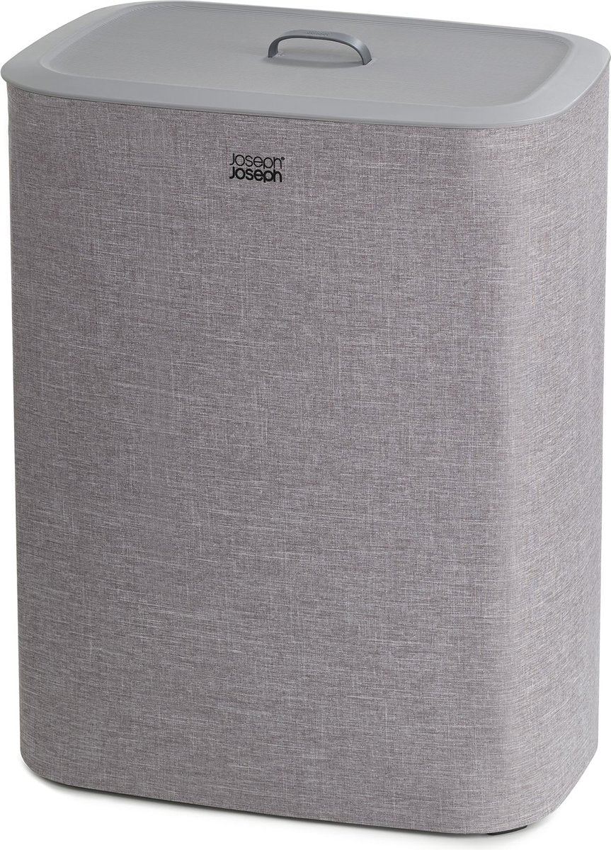 Joseph joseph panier à linge tota - 2 compartiments - tri du linge - 90 litres - gris
