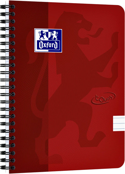 Oxford touch - bloc-notes - a5 - ligné - 140 pages - 90g - couverture souple - rouge
