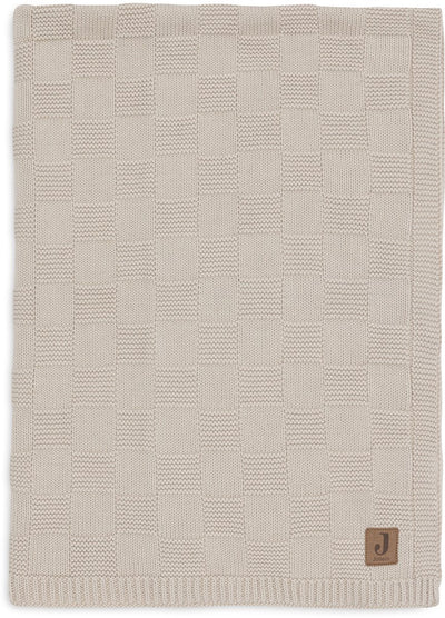 Jollein couverture bébé berceau - 100x150cm - tricot box - sable chaud