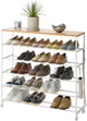 Étagère à chaussures tour Yamazaki sur roulettes 5 étages - blanc