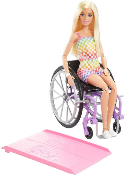 Fashionistas Mattel avec un fauteuil roulant violet # 194