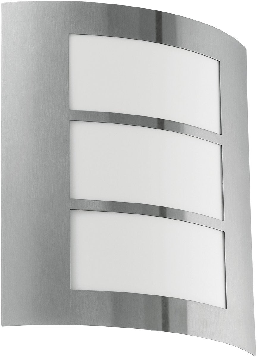Applique d'extérieur Eglo city - e27 - 26 cm - acier inoxydable blanc