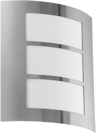 Applique d'extérieur Eglo city - e27 - 26 cm - acier inoxydable blanc