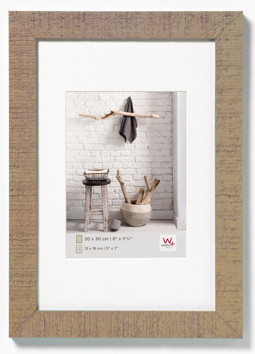 Walther home - cadre en bois - format photo 60x90 cm - beige marron