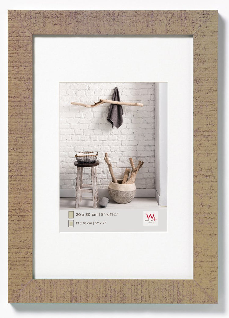 Walther home - cadre en bois - format photo 60x90 cm - beige marron