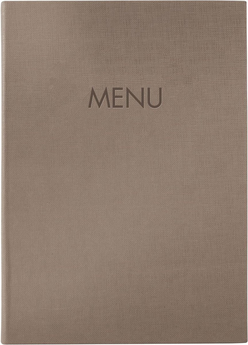 Chemise de cartes de menu Sigel - a4 - marron - pour 8 feuilles - si-sm210