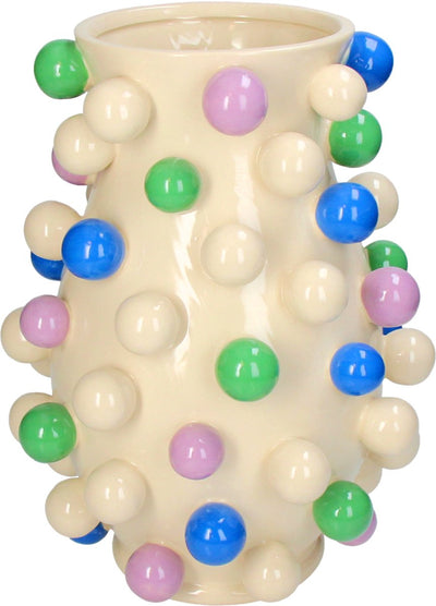 Hd collection vase boules grès multi 24,7x24,7x34cm