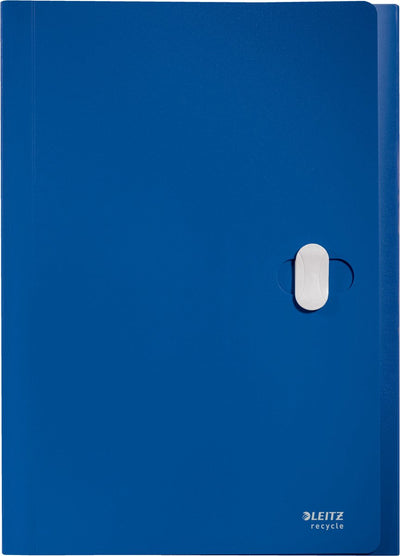 Dossier de projet de recyclage Leitz a4 - avec 5 compartiments - 80 % de plastique post-consommation recyclé - bleu