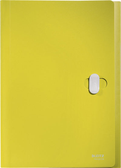 Dossier de projet de recyclage Leitz a4 - avec 5 compartiments - 80 % de plastique post-consommation recyclé - jaune