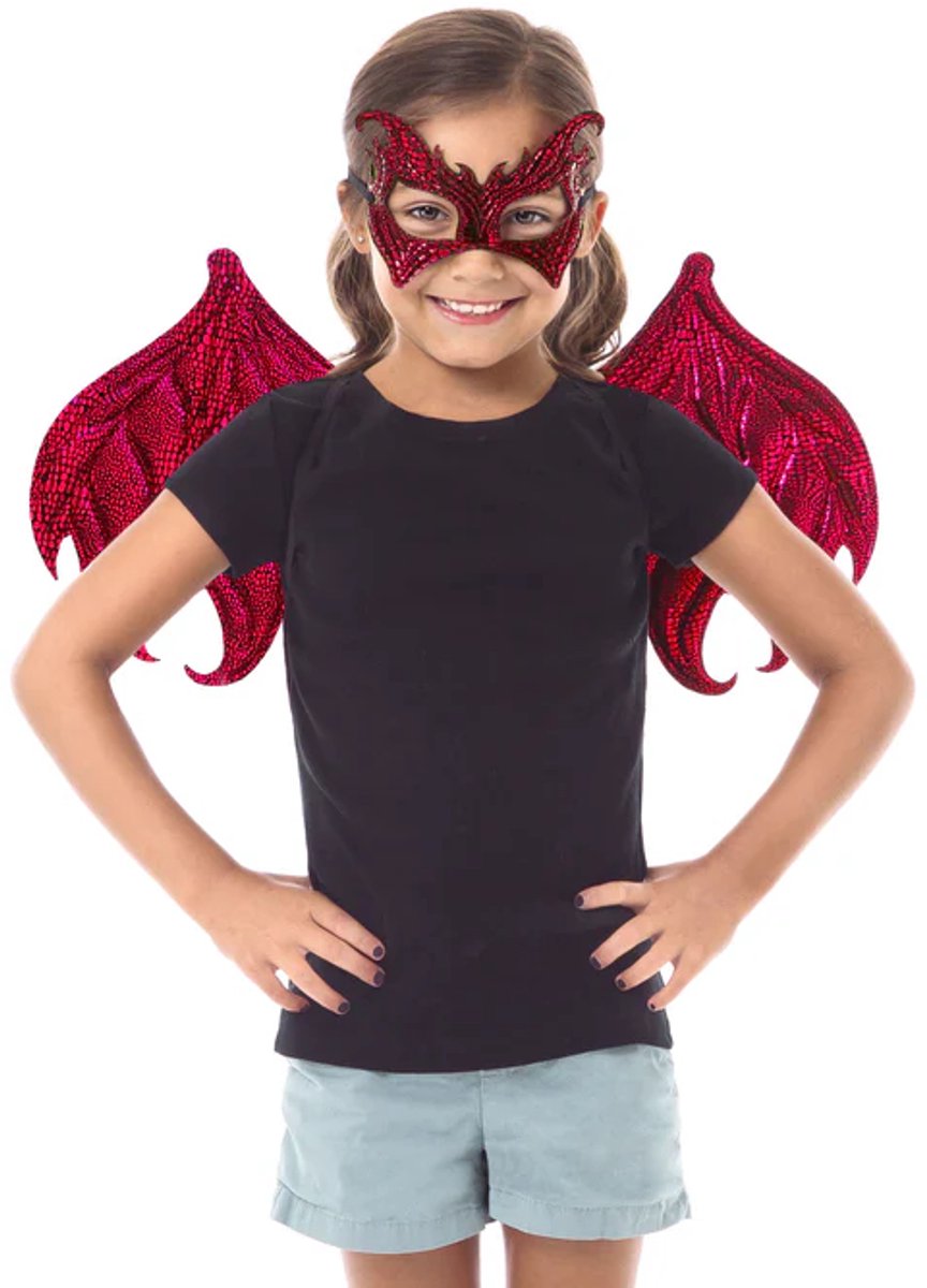 Petites aventures - dragon rouge - ensemble de masques à ailes