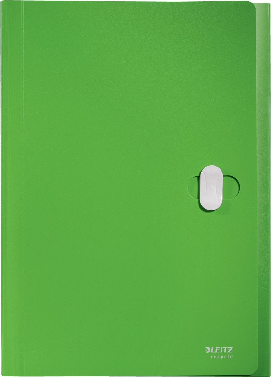 Dossier de projet de recyclage Leitz a4 - avec 5 compartiments - 80 % de plastique post-consommation recyclé - vert