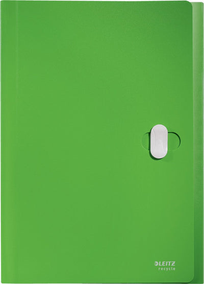 Dossier de projet de recyclage Leitz a4 - avec 5 compartiments - 80 % de plastique post-consommation recyclé - vert