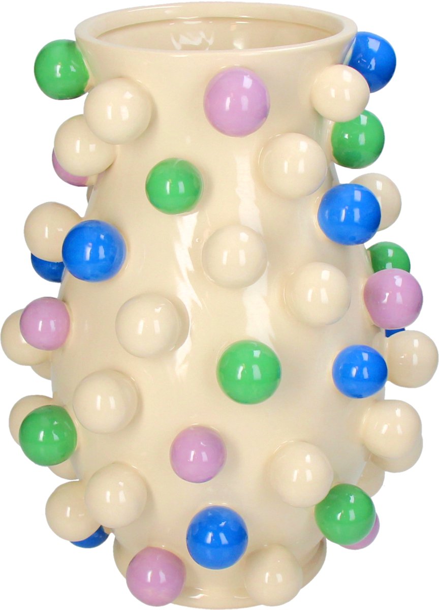 Hd collection vase boules grès multi 24,7x24,7x34cm