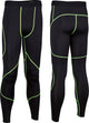 Avento pantalon de compression confort - homme - noir jaune fluo - taille l
