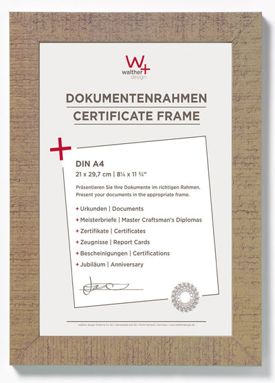 Walther home - cadre en bois - format photo 21x29,7 cm (din A4) - beige marron