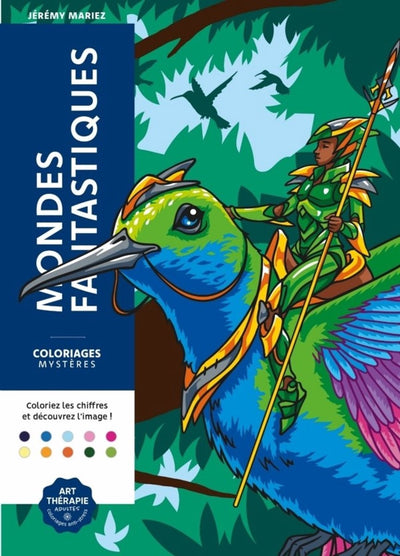 Héros Hachette – mondes fantastiques – livre de coloriage mystère – 100 pages