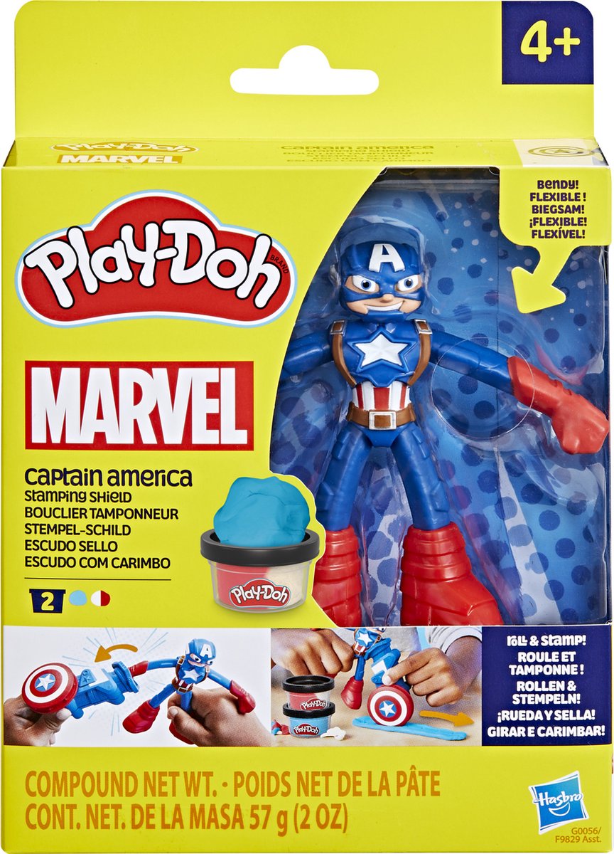 Play-doh marvel Captain America timbre bouclier - pâte à modeler