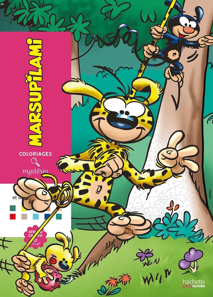 Hachette heros atelier créatif autres licences coloriages mystères coloriages mysteres - marsupilami