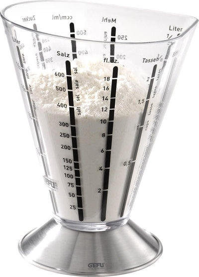 Tasse à mesurer Gefu saturas - 500 ml - tasse à mélanger en acier inoxydable avec indication de mesure
