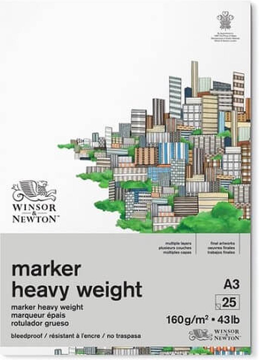 Papier marqueur Winsor Newton résistant aux saignements extra épais A3