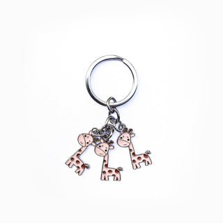 Aucune marque porte-clés girafe de la faune | 6 pièces