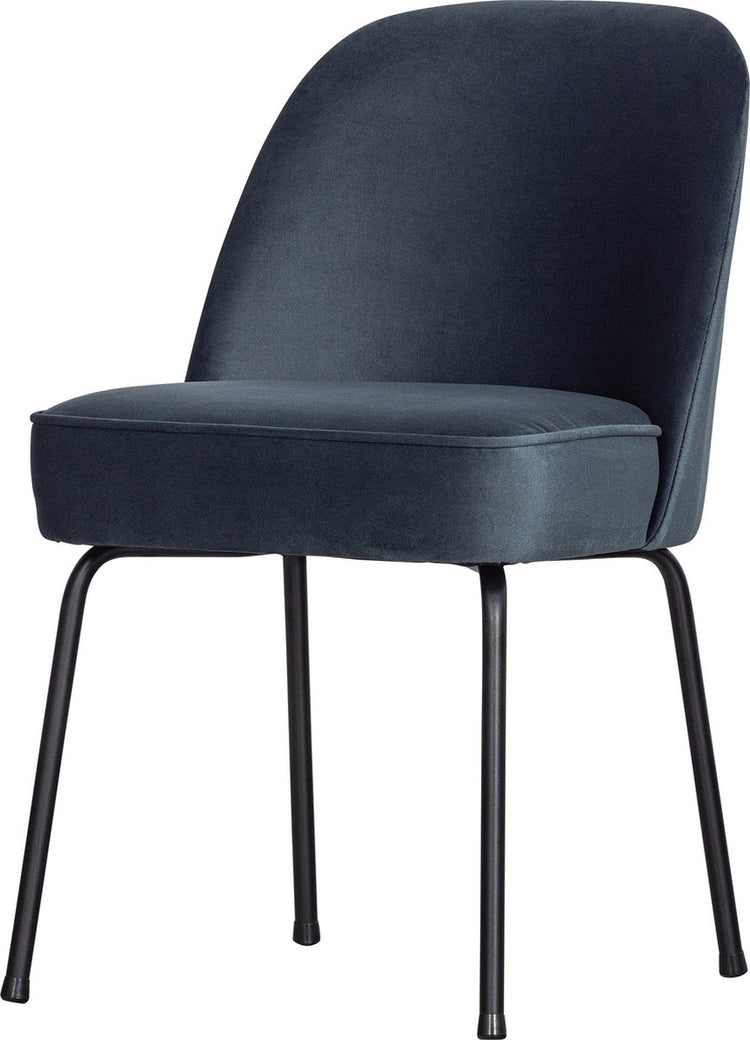 Chaise de salle à manger Woood vogue - velours - sarcelle - 83x50x61