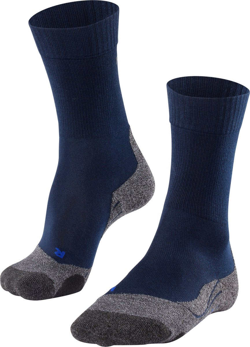Falke tk2 cool anti-ampoules épais matériau fonctionnel lyocell chaussettes de marche femme bleu - taille 37-38