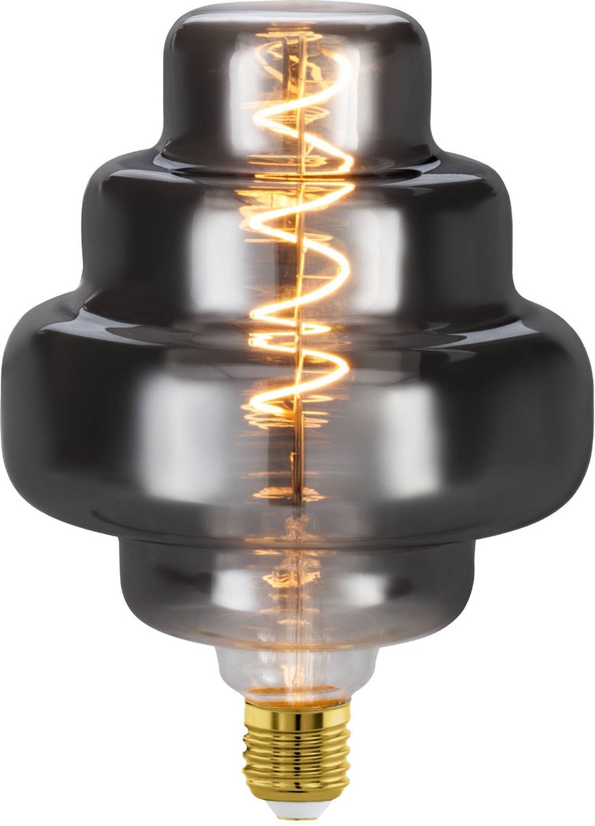 Lampe LED Eglo - E27 - ø 15 cm - verre fumé - 2000k - dimmable
