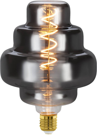 Lampe LED Eglo - E27 - ø 15 cm - verre fumé - 2000k - dimmable