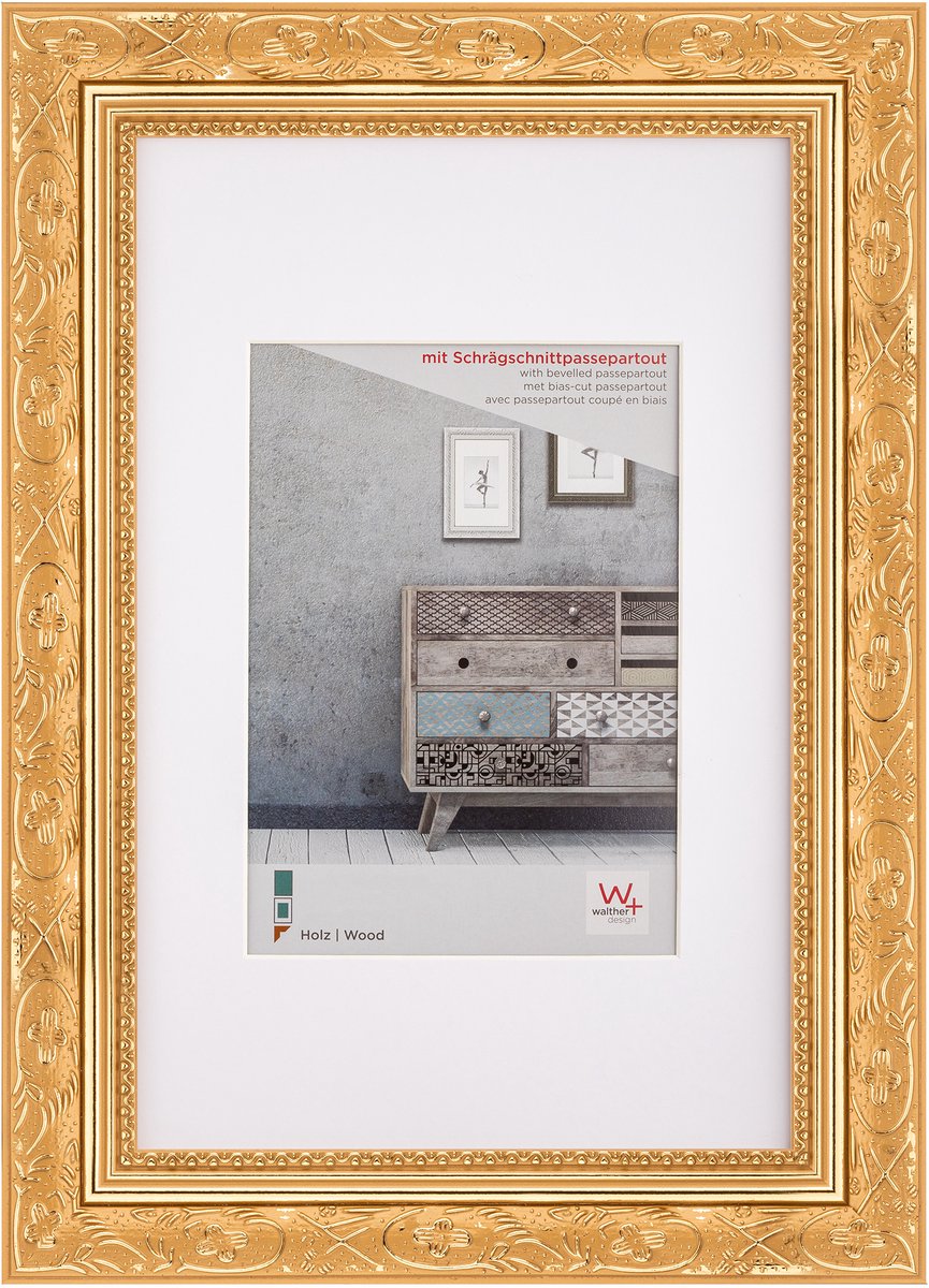 Walther Barock - cadre en bois - format photo 30x40 cm - or