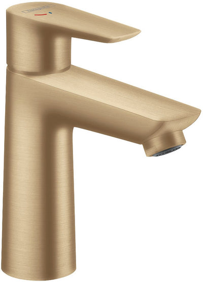 Hansgrohe talis e - mitigeur de lavabo - commande monocommande - démarrage à froid à économie d'énergie - sans vidage - taille 110 mm - bronze brossé