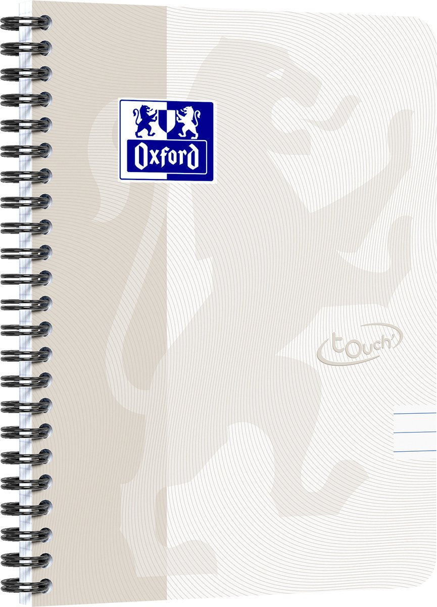 Oxford touch - bloc-notes - a5 - ligné - 140 pages - 90g - couverture souple - gris clair