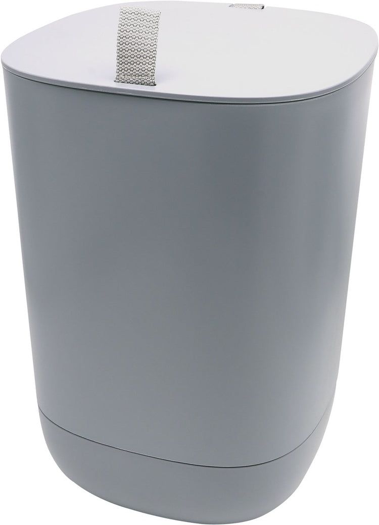 Nature - bac à compost bokashi - h35 x 24 x 25,7 cm - gris - 10,6l - pour la cuisine