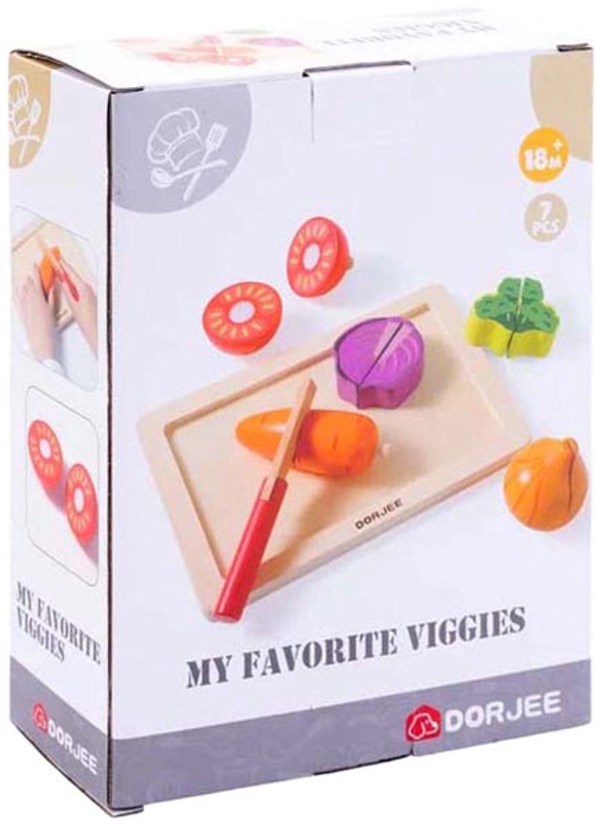Set de coupe-légumes en bois, 7 pièces