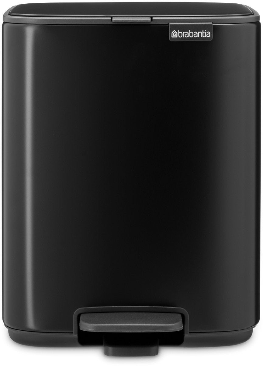 Poubelle à pédale Brabantia bo - 7 litres - salle de bain - noir mat