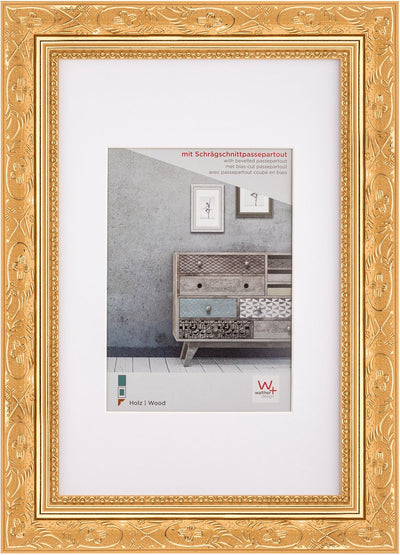 Walther Barock - cadre en bois - format photo 40x50 cm - or