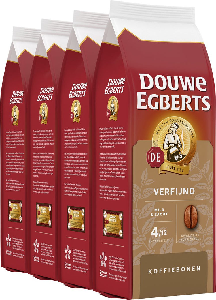 Café en grains raffiné Douwe Egberts - 4 x 500 grammes