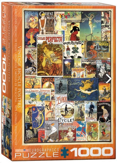 Eurographics - affiches de vélo vintage [affiches de vélo vintage] - 1000 pièces 48×68cm (l×h) - puzzle