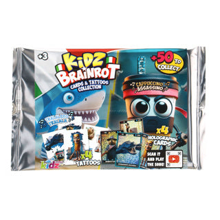 Cartes holographiques Kidz brainrot + tatouages ​​| 15 pièces