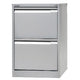 Commode à dossiers suspendus bisley 47x62,2x71cm 35kg gris argenté 2 tiroirs