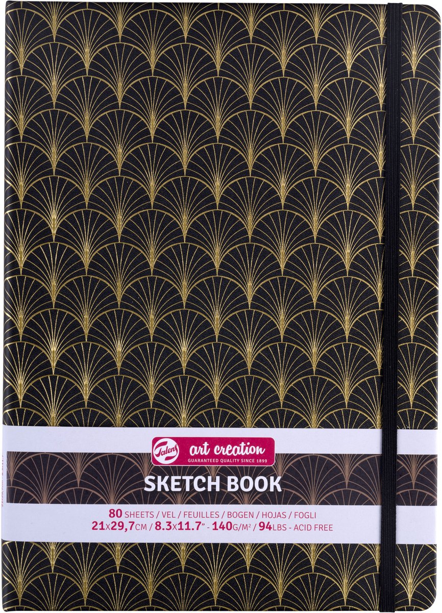 Talens art création carnet de croquis art déco | 21 x 29,7 cm, 140 g, 80 feuilles