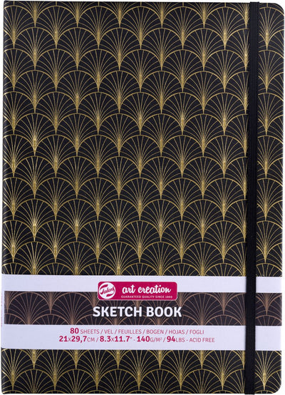 Talens art création carnet de croquis art déco | 21 x 29,7 cm, 140 g, 80 feuilles