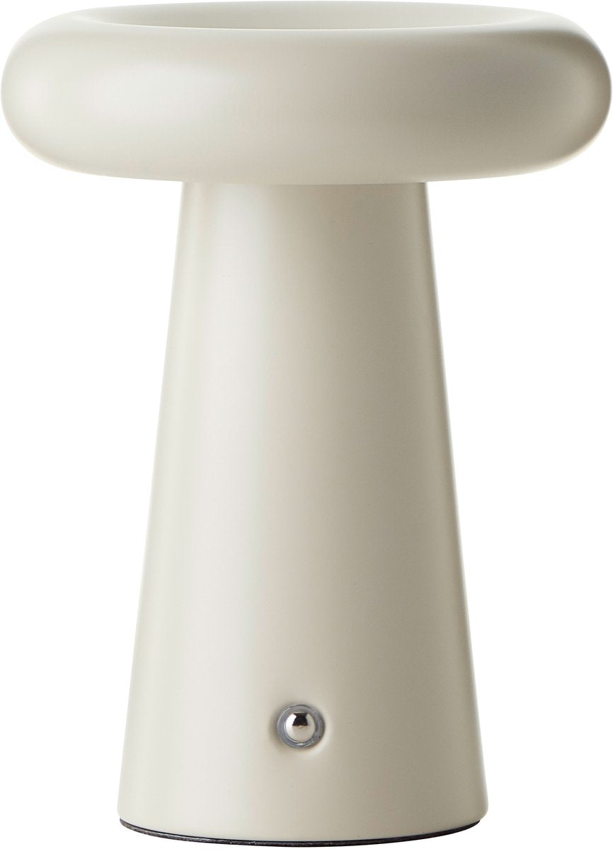 Brilliant muffin - lampe de table d'extérieur - LED 6w - ø 14 cm - 400 lm - 3000k - dimmable en 3 étapes - rechargeable par USB - IP44 - beige