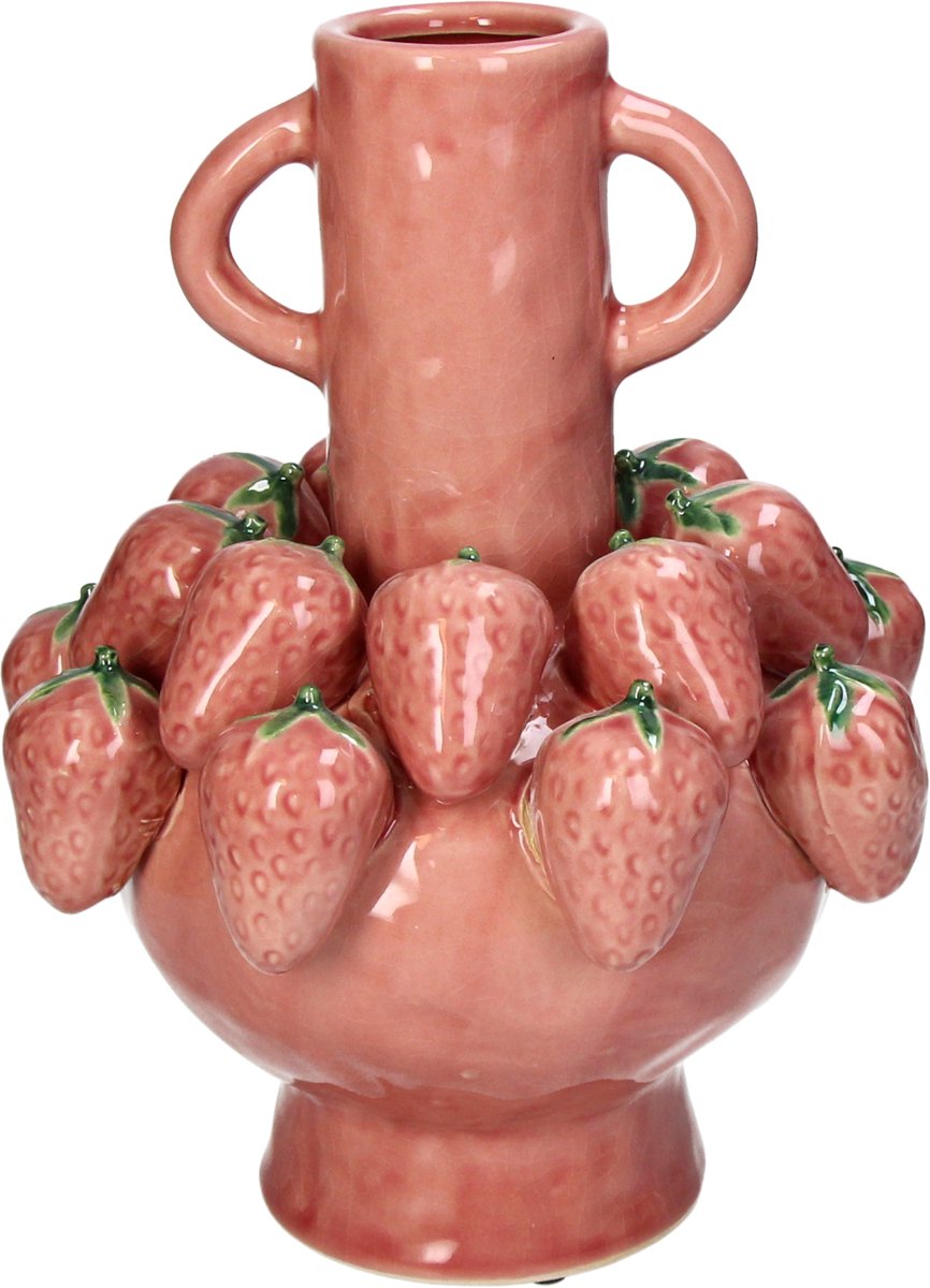 Vase collection Hd fraise faïence 23,3x23,3x28cm