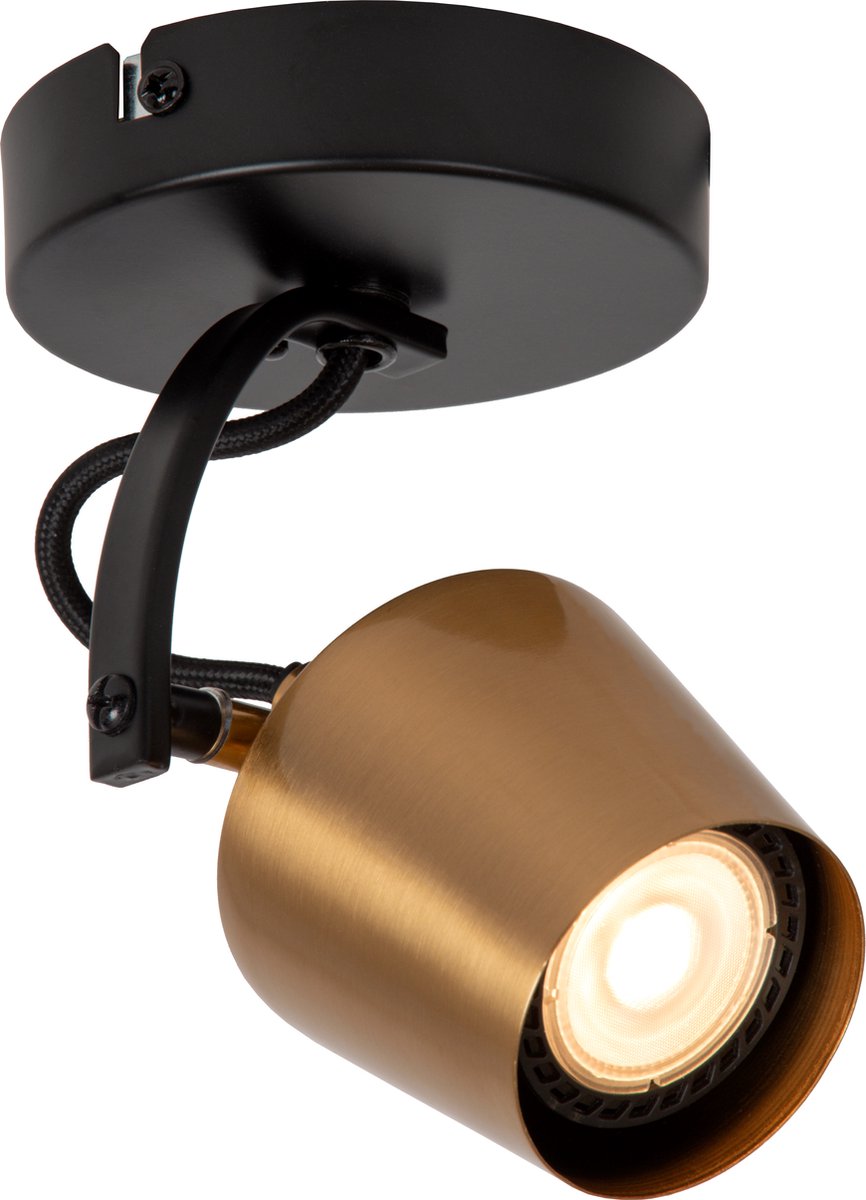 Lucide emile - spot de plafond (plafonnier) - ø 10,5 cm - 1xgu10 - laiton doré mat