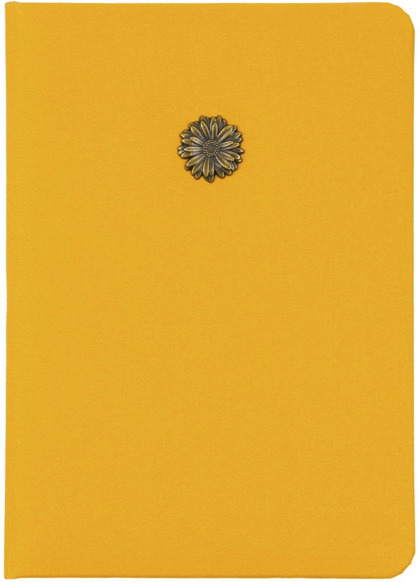 Carnet Eccolo - marguerite jaune essentielle - ligne - env. 13x18cm - ec-d317f