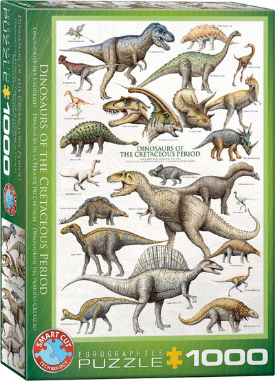 Puzzle Eurographics dinosaures du Crétacé - puzzle 1000 pièces.